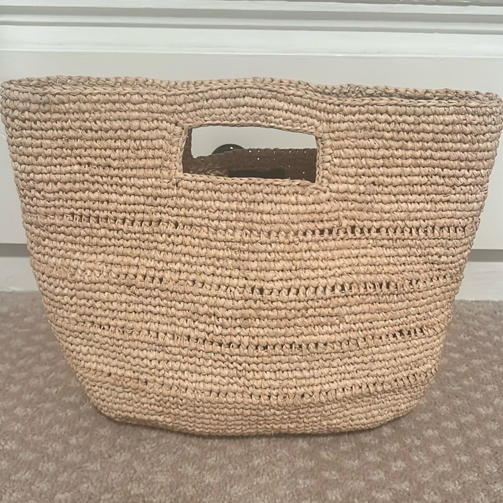 Handheld 100 % raffia bag